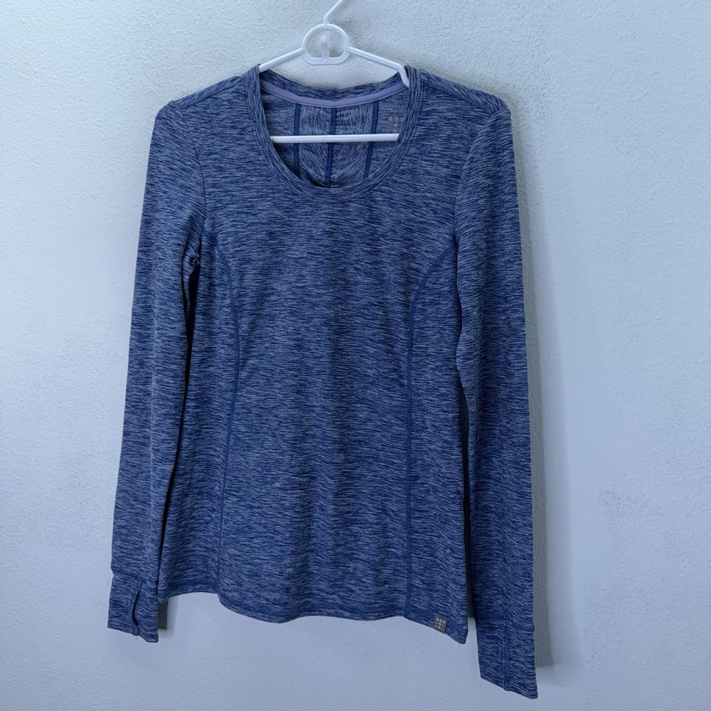 Title Nine Grace Long Sleeve Tee Performance Buttah Soft Athletic size XS Blue
